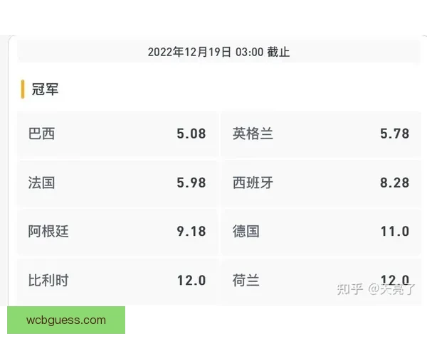 世界杯足球竞猜赔率分析与预测，助你洞察投注机会与赛事走势